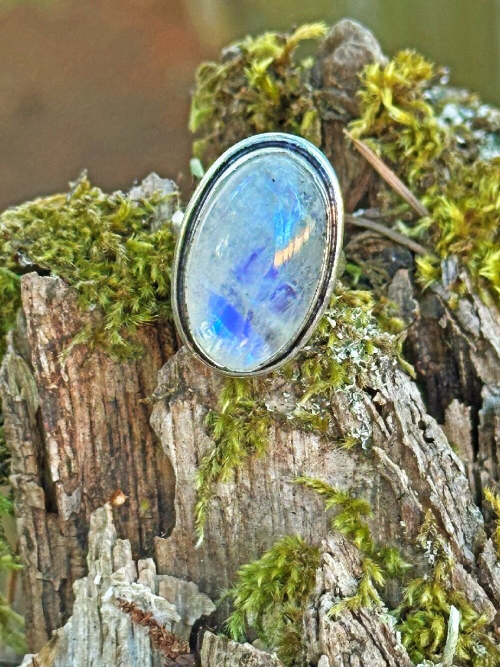 Clearest Rainbow Moonstone Ring I've Seen!